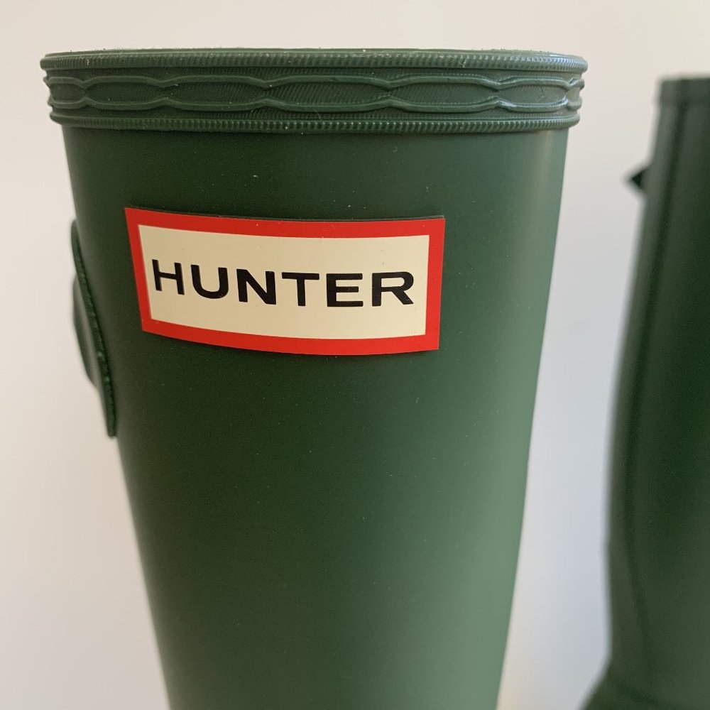 NIB Hunter Classic Green Tall Rubber Boots 38 7.5 - Picture 8 of 10